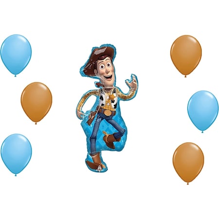 44in. Woody Theme Balloon, Latex Set Cartoons Movie Character Balloons